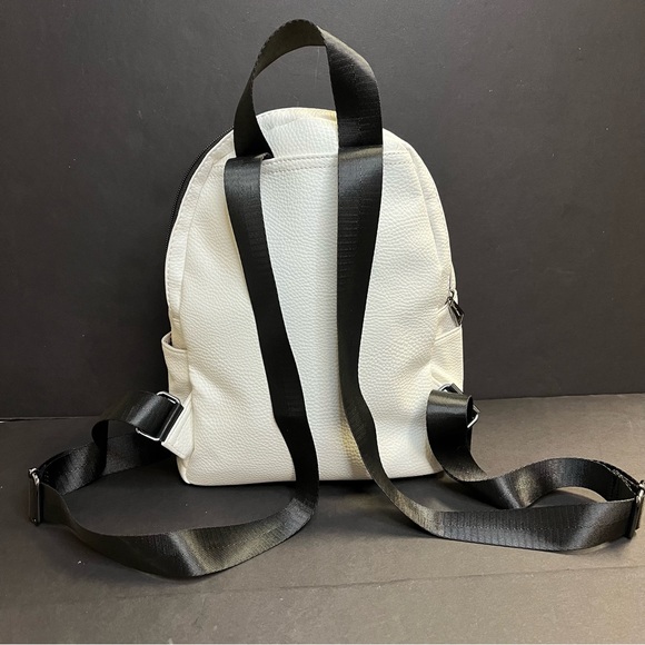 Juicy Couture All Nighter White Pebbled Faux Leather Backpack - Picture 2 of 16